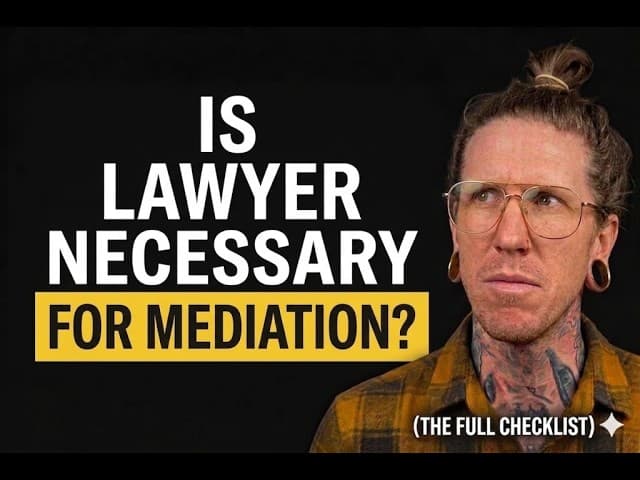 Is lawyer necessary for mediation video thumbnail