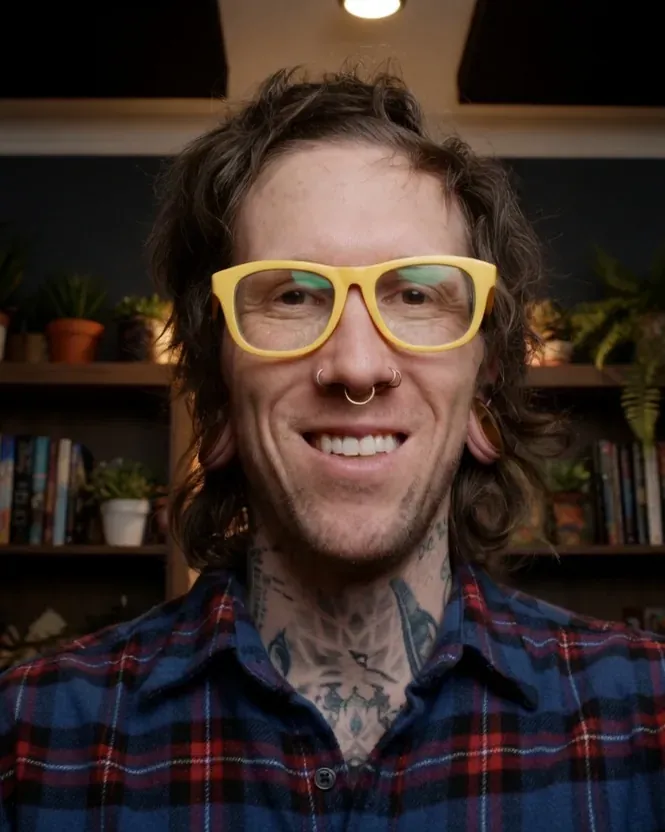 Ryan McLaughlin in the Flannel People Mediation office in St. Paul